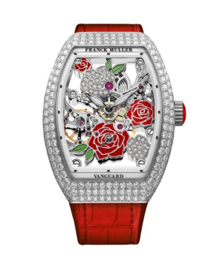 Franck Muller Vanguard Rose Skeleton Replica Watch V 32 S6 SQT ROSE D CD 2RO OG - RGE